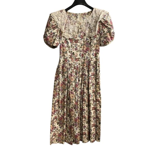 Jessica McClintock Dresses & Skirts - Vintage‎ Jessica McClintock  Gunne Sax Tea Dress Womens 7/8 Cottagecore Prairie